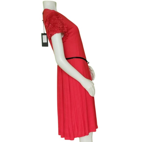 NWT $740 Alexander Mcqueen red 100% silk dress. IT  XL US L - Picture 6 of 11
